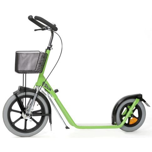 ESLA Sparkcykel 2-hjulig med hybridsstyre och korg