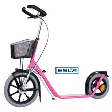 ESLA Sparkcykel 2-hjulig med hybridsstyre och korg