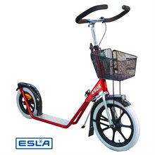 ESLA Sparkcykel 2-hjulig med hybridsstyre och korg