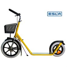 ESLA Sparkcykel 2-hjulig med hybridsstyre och korg